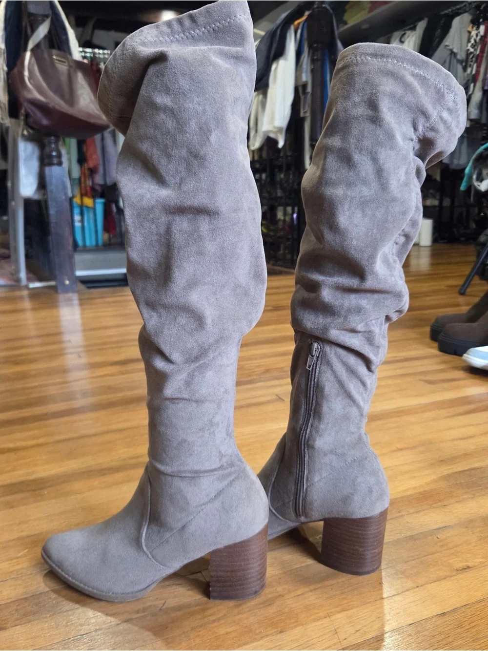 Dolce Vita Torrid Faux Suede Knee-High Block Heel Boots 7.5